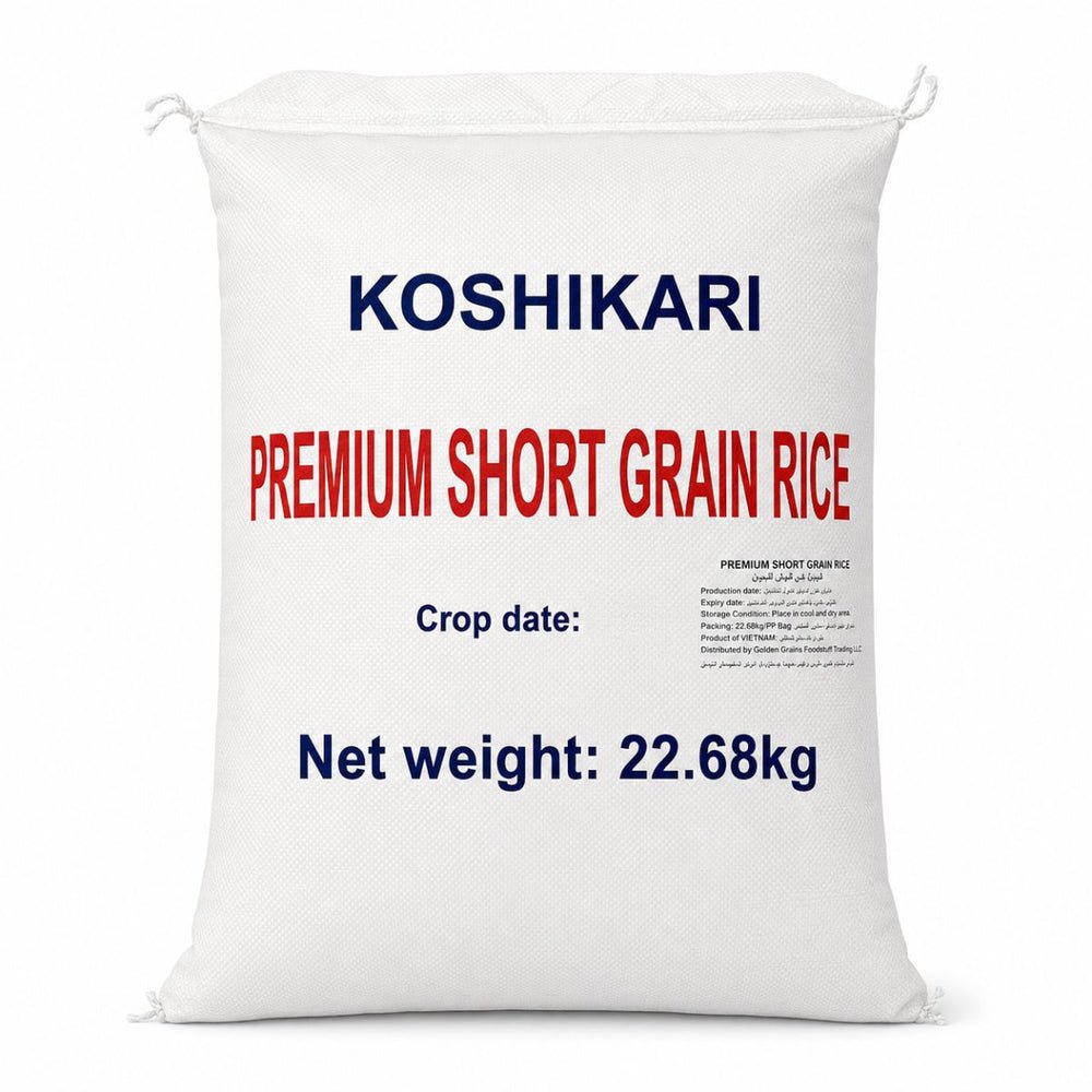 GGFT Koshihikari Premium Short Grain Rice from Vietnam in a 22.68KG foodservice sack