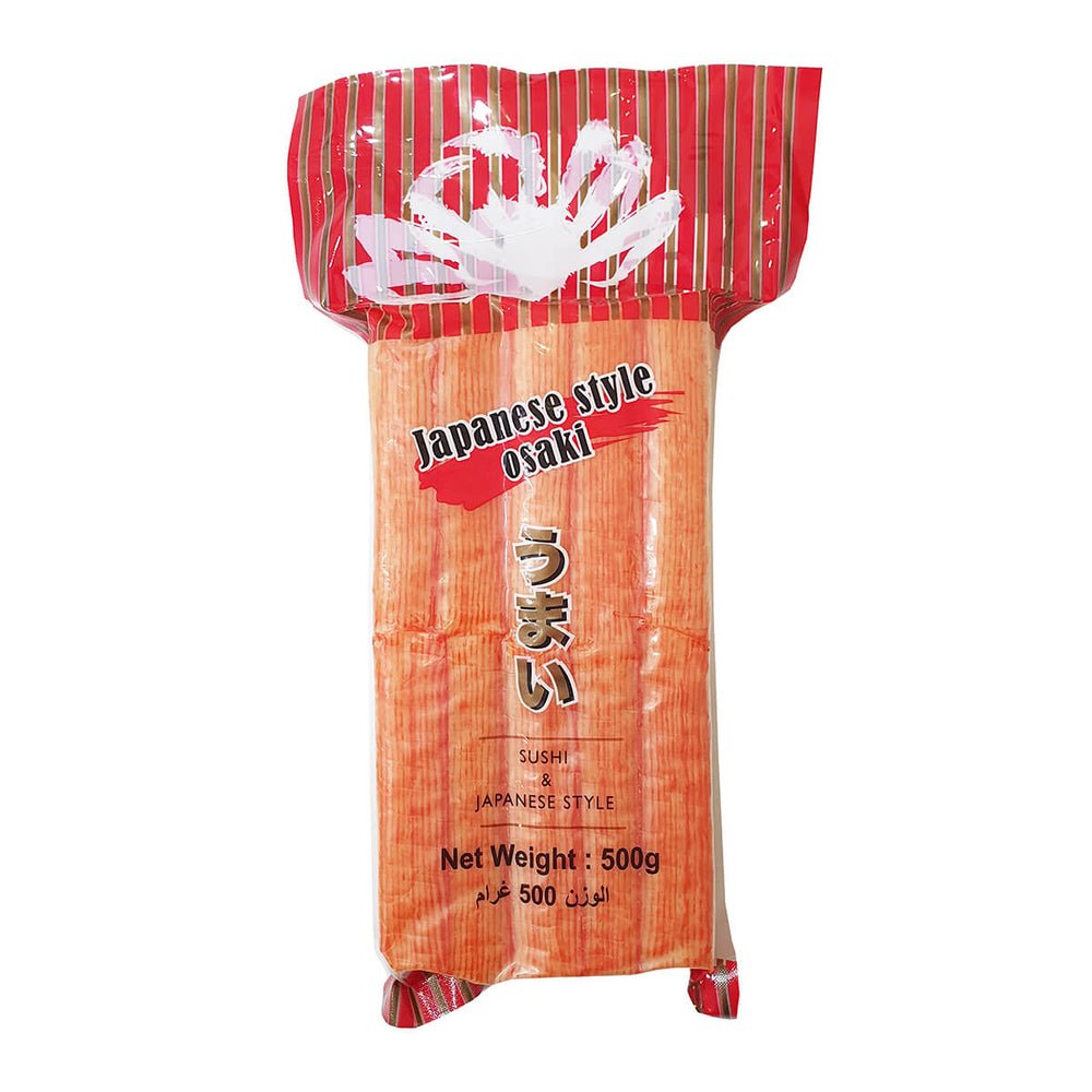 GGFT Red Osaki Crab Sticks from Thailand in a 500G frozen sushi-bar pack